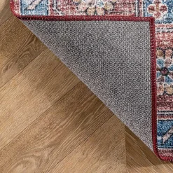 Orange Medallion Washable Runner