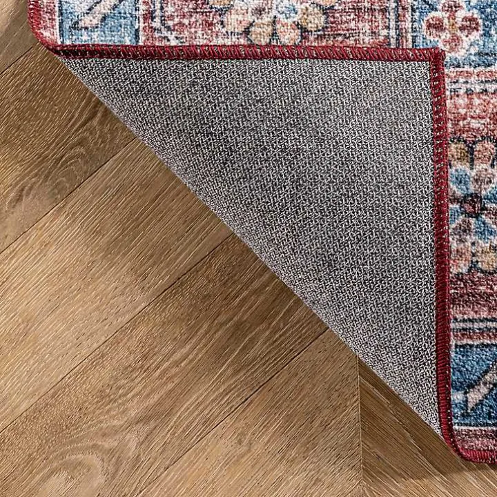 Orange Medallion Washable Runner