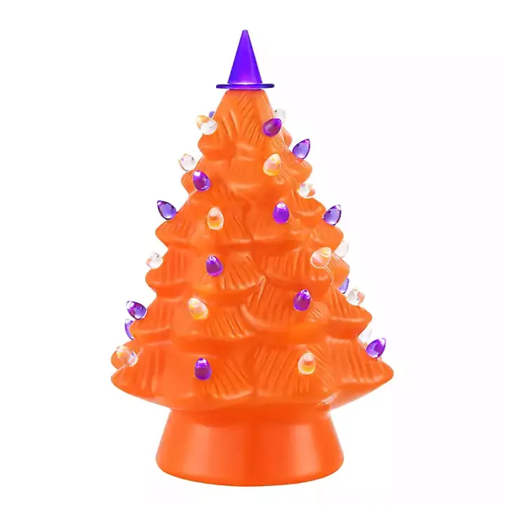 Orange Nostalgic LED Halloween Tree