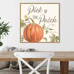 Orange Pick of the Patch Framed Canvas Art Print