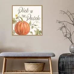 Orange Pick of the Patch Framed Canvas Art Print