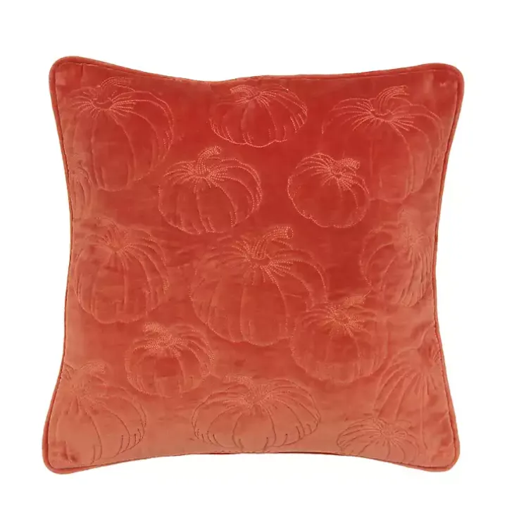 Orange Pumpkin Patch Pillow