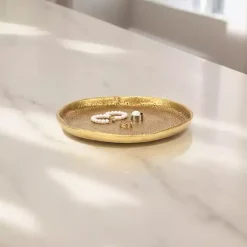 Organic Round Gold Cast Iron Dish