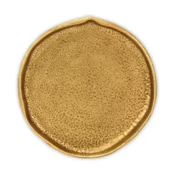Organic Round Gold Cast Iron Dish