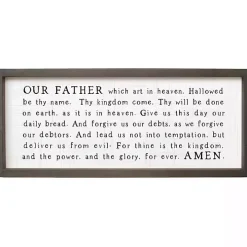Our Father Framed Wall Plaque