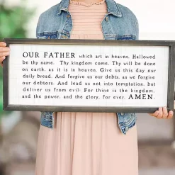 Our Father Framed Wall Plaque
