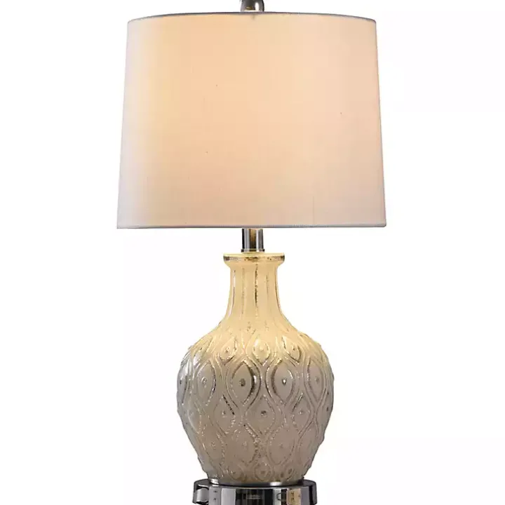 Painted Mercury Glass Table Lamp