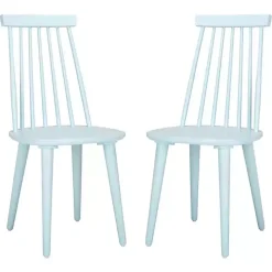 Pale Blue Burris Dining Chairs, Set of 2