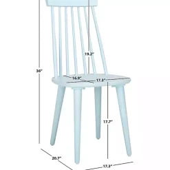 Pale Blue Burris Dining Chairs, Set of 2