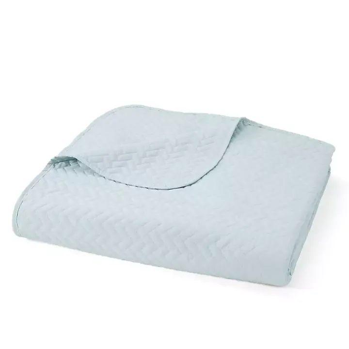 Pale Blue Herring 3-pc. Queen Quilted Coverlet Set