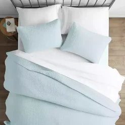 Pale Blue Herring 3-pc. Twin Quilted Coverlet Set