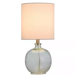 Pale Blue Tinted Glass Jug Table Lamp