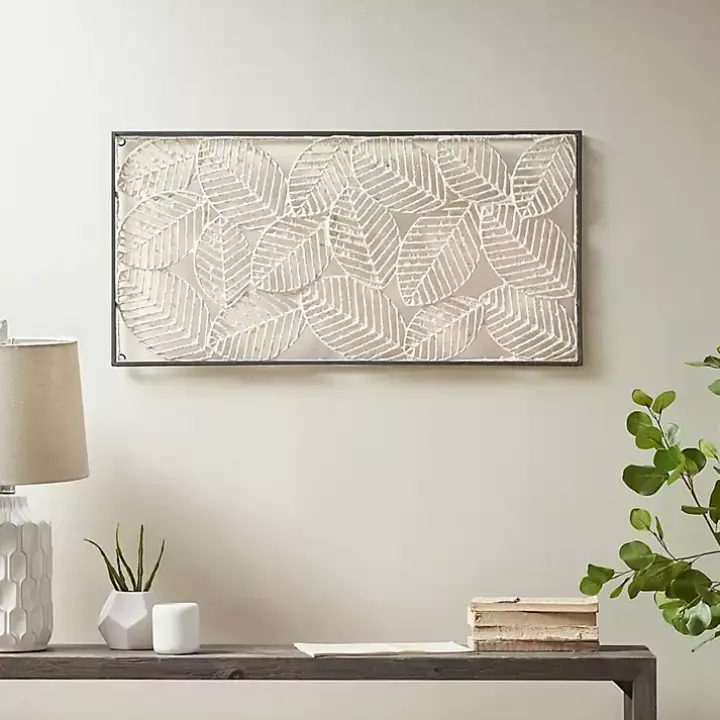 Paper Cloaked Leaves Metal Plaque