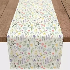 Pastel Floral Stems Table Runner, 72 in.