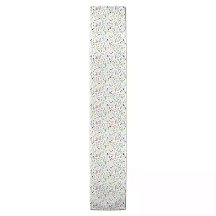 Pastel Floral Stems Table Runner, 72 in.