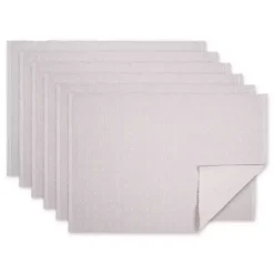 Pastel Lavender Fog Dobby Placemats, Set of 6