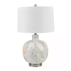 Pastel Swirls Glass Table Lamp