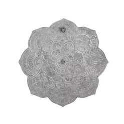 Patina Finish Metal Flower Large Wall Plaque