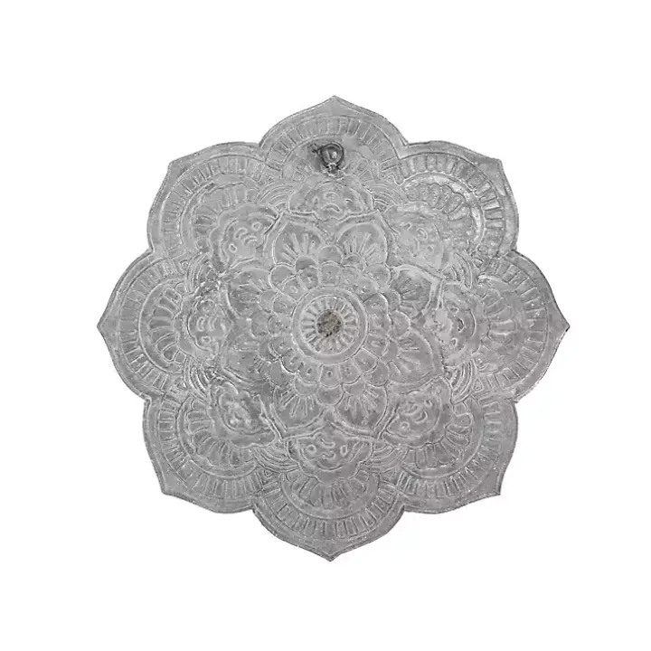Patina Finish Metal Flower Large Wall Plaque
