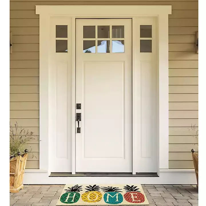 Patterned Pineapples Home Coir Doormat