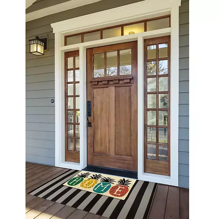 Patterned Pineapples Home Coir Doormat