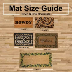 Patterned Pineapples Home Coir Doormat