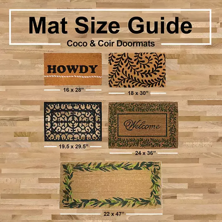 Patterned Pineapples Home Coir Doormat