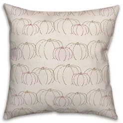 Patterned Pumpkin Outdoor Throw Pillow