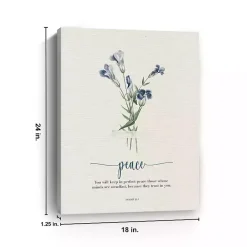 Peace Affirmations Canvas Art Print, 18x24 in.