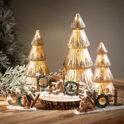 Peace, Noel, and Joy Woodland Statues, Set of 3