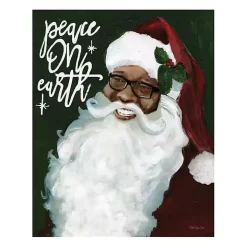 Peace On Earth Santa Canvas Art Print