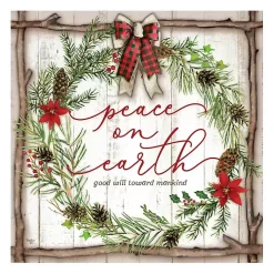 Peace On Earth Wreath Canvas Art Print
