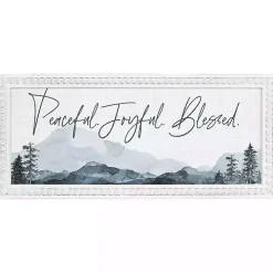 Peaceful Joyful Blessed Beaded Frame Wall Plaque