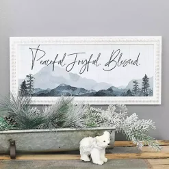 Peaceful Joyful Blessed Beaded Frame Wall Plaque