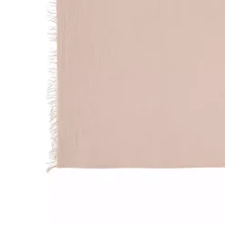 Peach Crinkled Cotton Fringe Throw