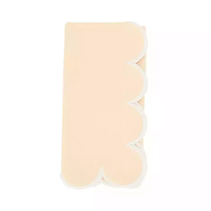 Peach Scalloped Edge Napkins, Set of 4