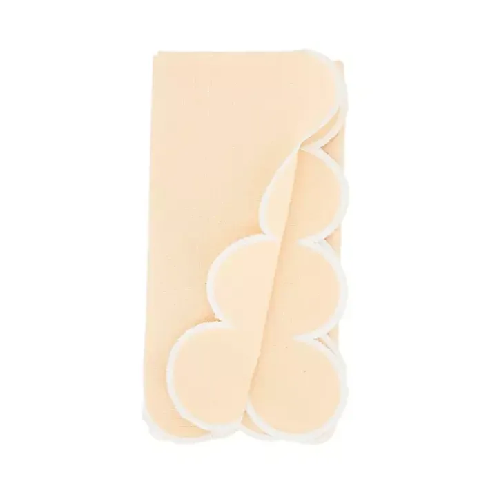 Peach Scalloped Edge Napkins, Set of 4