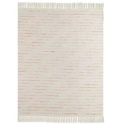 Peach Shimmer Stripe Woven Throw