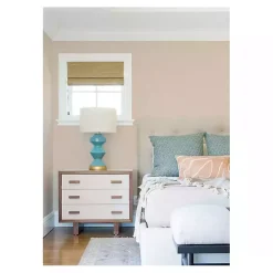 Peach Textured Faux Fabric Peel & Stick Wallpaper