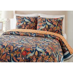 Peacock Garden Full/Queen 3-pc. Quilt Set
