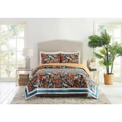 Peacock Garden King 3-pc. Quilt Set