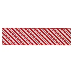 Peppermint Stripe 5 yd Christmas Ribbons, Set of 2