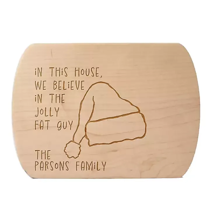 Personalized Believe in Jolly Maple Serving Board