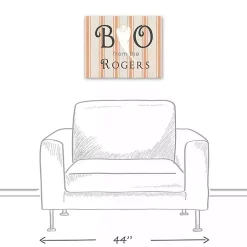 Personalized Boo Ghostly Stripes Wall Plaque