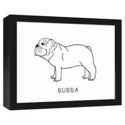 Personalized Bulldog Framed Wall Plaque