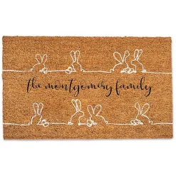 Personalized Bunny Sketches Doormat