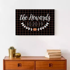 Personalized Checkered Halloween Wall Plaque