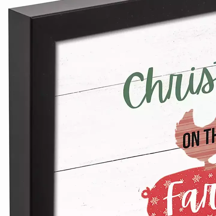 Personalized Christmas on the Farm Framed Print