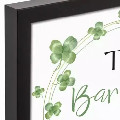 Personalized Clover Wreath Framed Art Print