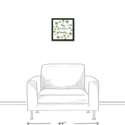 Personalized Clover Wreath Framed Art Print